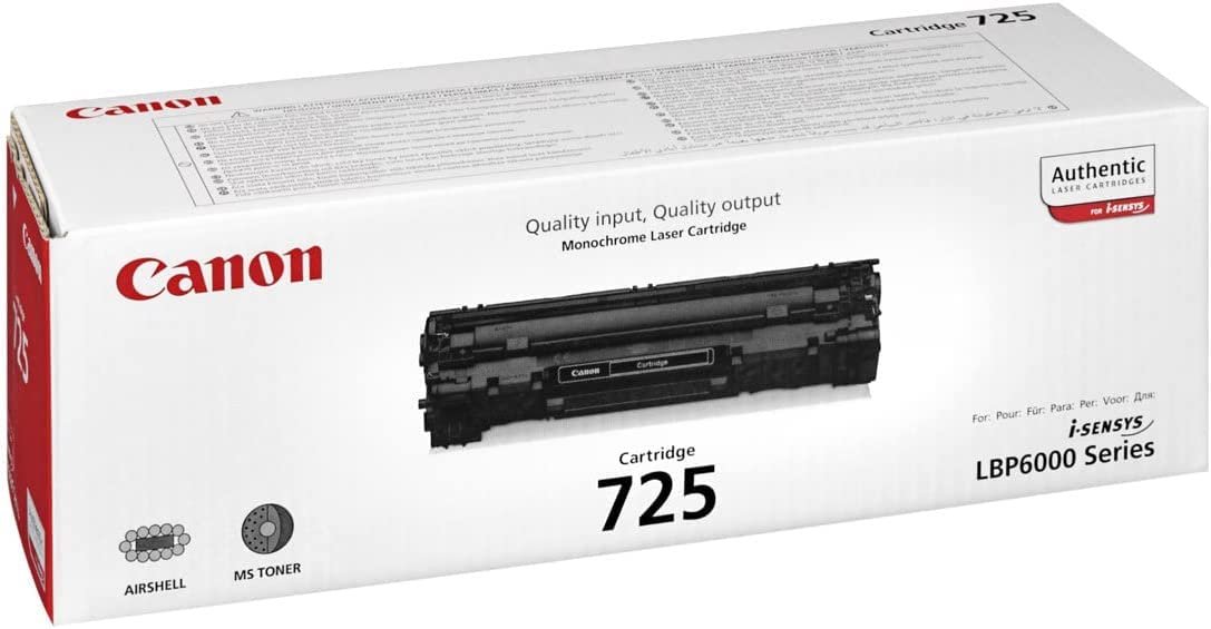 Toner Canon 725 Noir Original Maroc | Meilleur Prix | SMSY Services Toner Canon 725 Noir Original Maroc pour imprimante Canon i-SENSYS MF3010