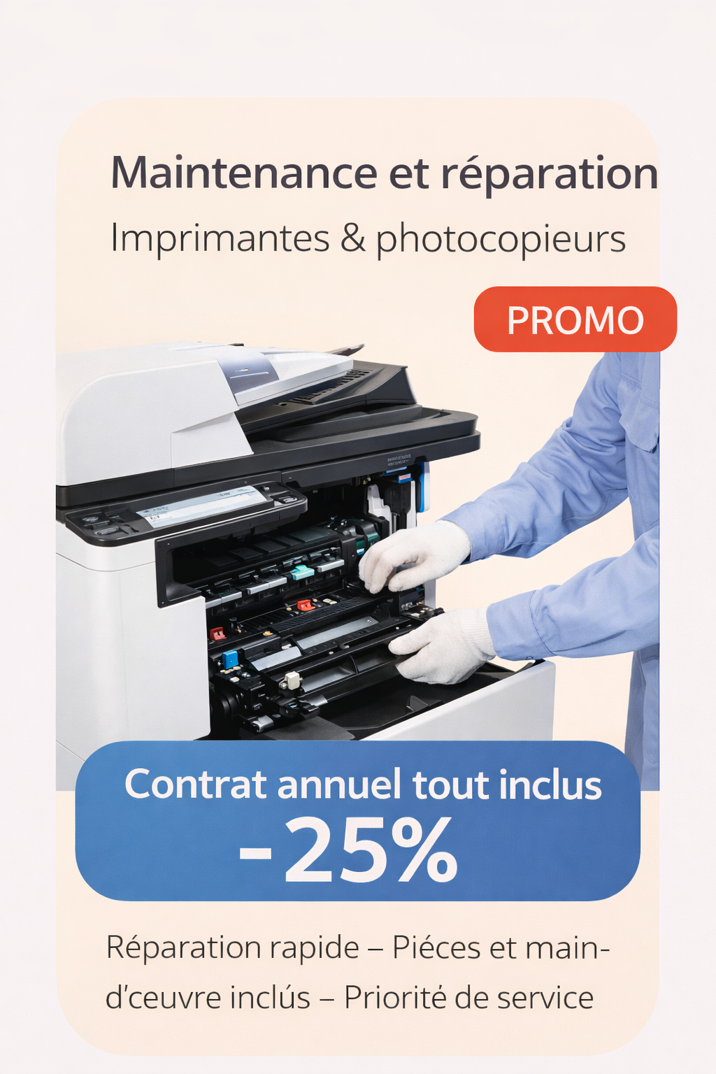 Maintenance Photocopieur Maroc – Contrat Annuel -25% | Réparation Imprimante SMSY Services